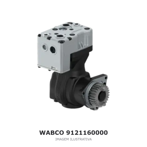 COMPRESSOR DE AR MONOCILÍNDRICO WABCO 238 CM³ MAN – 9121160000 – imagem ilustrativa