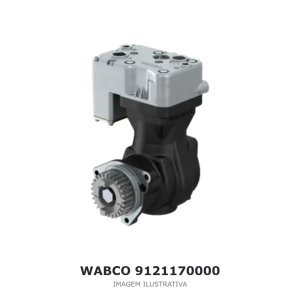 COMPRESSOR DE AR MONOCILÍNDRICO WABCO 352 CM³ MAN – 9121170000 – imagem ilustrativa