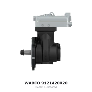 COMPRESSOR DE AR MONOCILÍNDRICO WABCO 318 CM³ VOLVO – 9121420020 – imagem ilustrativa