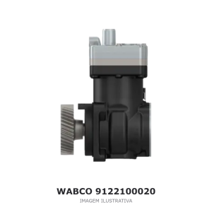 COMPRESSOR DE AR MONOCILÍNDRICO WABCO 393 CM³ MERCEDES-BENZ – 9122100020 – imagem ilustrativa