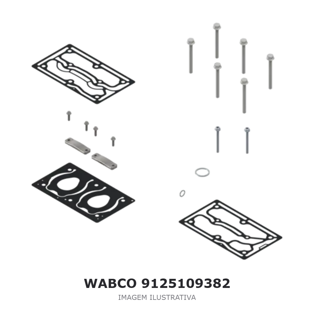 JOGO DE REPARO DO COMPRESSOR DE AR WABCO MERCEDES-BENZ – 9125109382 – imagem ilustrativa JOGO DE REPARO DO COMPRESSOR DE AR WABCO MERCEDES-BENZ – 9125109382 – imagem ilustrativa