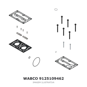 JOGO DE REPARO DO COMPRESSOR DE AR WABCO – 9125109462 – imagem ilustrativa