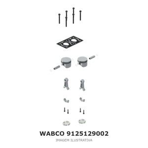 JOGO DE REPARO DO COMPRESSOR DE AR WABCO – 9125129002 – imagem ilustrativa