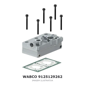 CABEÇOTE DO COMPRESSOR DE AR WABCO VOLVO / RENAULT – 9125129262 – imagem ilustrativa