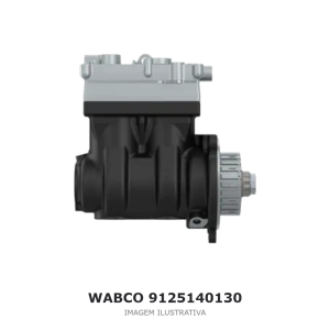 COMPRESSOR DE AR BICILÍNDRICO WABCO 636 CM³ RENAULT – 9125140130 – imagem ilustrativa