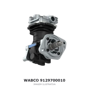 COMPRESSOR DE AR MONOCILÍNDRICO WABCO 160 CM³ VW / CUMMINS – 9129700010 – imagem ilustrativa