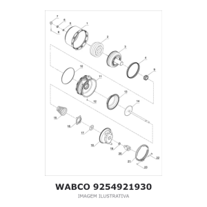 CILINDRO PNEUMÁTICO WABCO SCANIA – 9254921930 – imagem ilustrativa