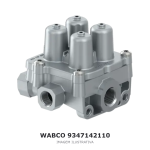 VÁLVULA DE PROTEÇÃO MULTICIRCUITO WABCO SCANIA / MAN / DAF – 9347142110 – imagem ilustrativa