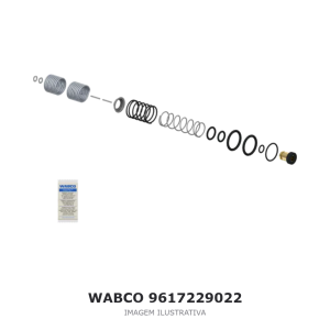 VÁLVULA DO FREIO DE ESTACIONAMENTO WABCO MERCEDES-BENZ – 9617229022 – imagem ilustrativa