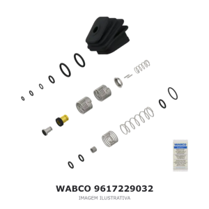 VÁLVULA DO FREIO DE ESTACIONAMENTO WABCO SCANIA / FORD – 9617229032 – imagem ilustrativa