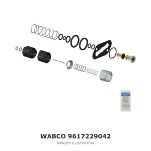 VÁLVULA DO FREIO DE ESTACIONAMENTO WABCO MERCEDES-BENZ – 9617229042 – imagem ilustrativa
