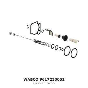 VÁLVULA DO FREIO DE ESTACIONAMENTO WABCO MERCEDES-BENZ / VOLVO / MAN – 9617230002 – imagem ilustrativa