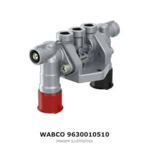 VÁLVULA DE LIBERAÇÃO DO REBOQUE WABCO VOLVO / SCANIA / DAF – 9630010510 – imagem ilustrativa