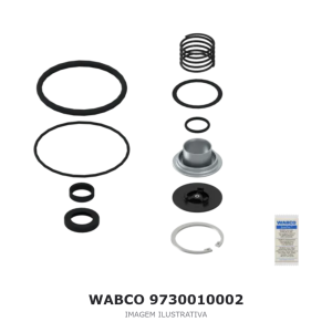 JOGO DE REPARO DA VÁLVULA RELÉ WABCO MERCEDES-BENZ / VOLVO / MAN – 9730010002 – imagem ilustrativa