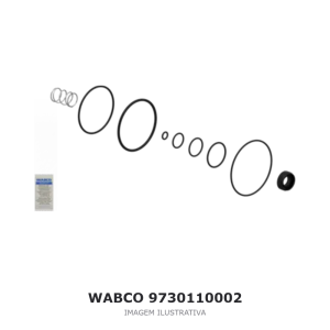 JOGO DE REPARO DA VÁLVULA RELÉ WABCO MERCEDES-BENZ / VOLVO / SCANIA – 9730110002 – imagem ilustrativa