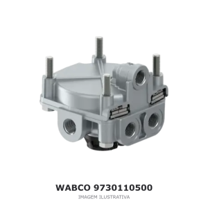 VÁLVULA RELÉ WABCO SCANIA / MAN / DAF – 9730110500 – imagem ilustrativa