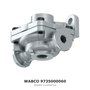 VÁLVULA DE DESCARGA RÁPIDA WABCO VOLVO / SCANIA / MAN – 9735000060 – imagem ilustrativa