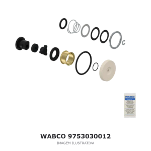 JOGO DE REPARO DA VÁLVULA REGULADORA WABCO MERCEDES-BENZ / VOLVO / SCANIA – 9753030012 – imagem ilustrativa