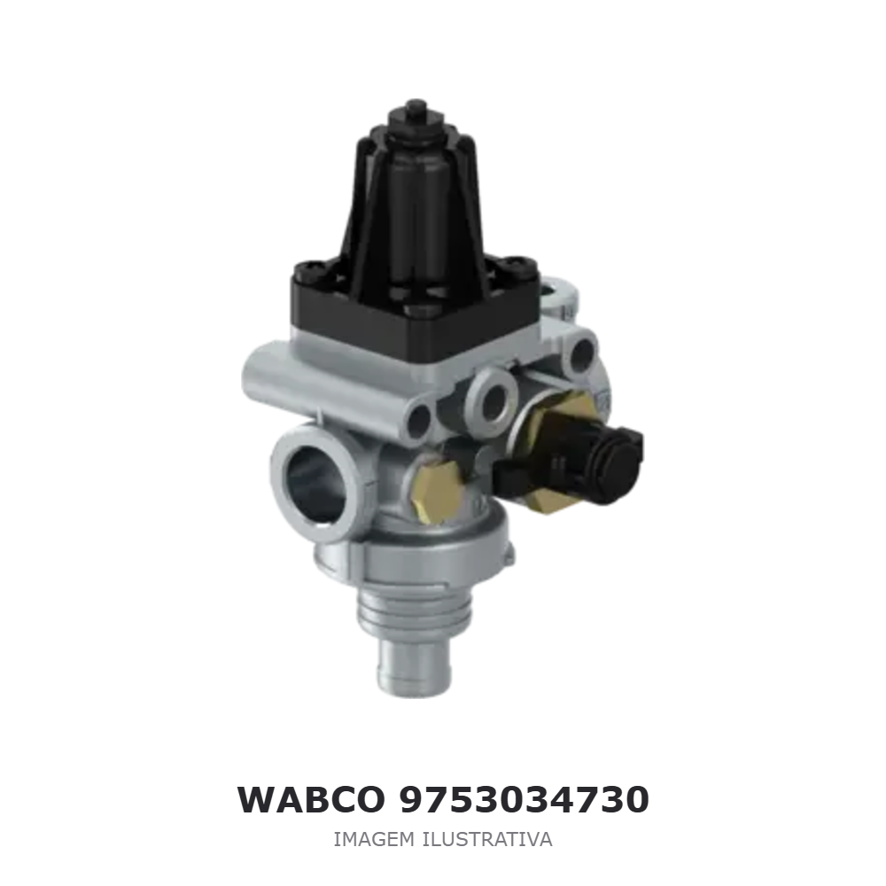 VÁLVULA DESCARREGADORA WABCO MERCEDES-BENZ / VOLVO / SCANIA – 9753034730 – imagem ilustrativa VÁLVULA DESCARREGADORA WABCO MERCEDES-BENZ / VOLVO / SCANIA – 9753034730 – imagem ilustrativa
