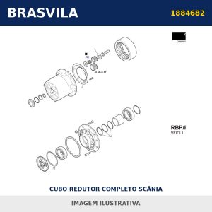 CUBO REDUTOR COMPLETO SCÂNIA 1884682 Scania BRASVILA – imagem ilustrativa