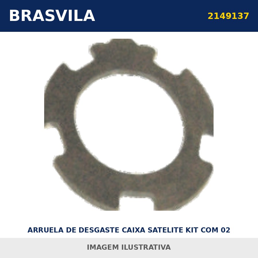 ARRUELA DE DESGASTE CAIXA SATELITE KIT COM 02 2149137 Scania BRASVILA – imagem ilustrativa ARRUELA DE DESGASTE CAIXA SATELITE KIT COM 02 2149137 Scania BRASVILA – imagem ilustrativa
