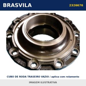 CUBO DE RODA TRASEIRO VAZIO / aplica com rolamento FAG 581863.01.AM 2326676 Scania BRASVILA – imagem ilustrativa