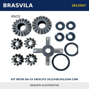 KIT INTER DA CX SATELITE 2612548/2612549 COM ARRUELAS - COMPLETO 2612547 / 1779528 Scania BRASVILA – imagem ilustrativa