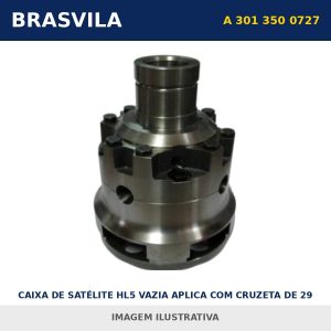CAIXA DE SATÉLITE HL5 VAZIA APLICA COM CRUZETA DE 29 A 301 350 0727 / A 301 350 0827 Mercedes-Benz BRASVILA – imagem ilustrativa