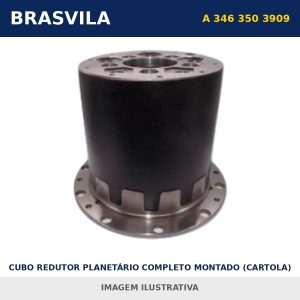 CUBO REDUTOR PLANETÁRIO COMPLETO MONTADO (CARTOLA) AXOR 2544 A 346 350 3909 Mercedes-Benz BRASVILA – imagem ilustrativa