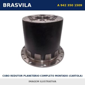 CUBO REDUTOR PLANETÁRIO COMPLETO MONTADO (CARTOLA) AXOR/ ACTROS A 942 350 1509 Mercedes-Benz BRASVILA – imagem ilustrativa
