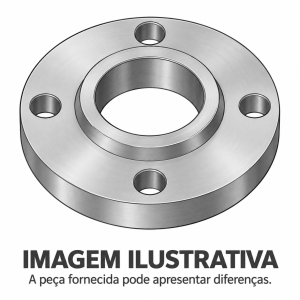 Imagem ilustrativa — representação genérica de flange. A peça fornecida pode apresentar diferenças.