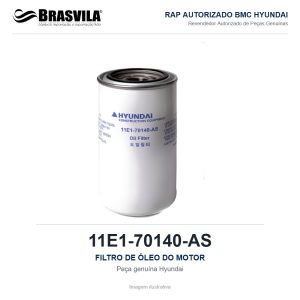 FILTRO DE ÓLEO DO MOTOR HYUNDAI 11E1-70140-AS – GENUÍNO – imagem ilustrativa