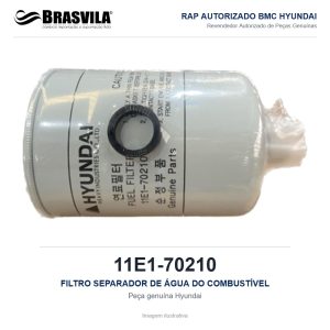 FILTRO SEPARADOR DE ÁGUA DO COMBUSTÍVEL HYUNDAI 11E1-70210 – GENUÍNO – R210LC-7 / R260LC-9S / R140LC-9S / R330LC-9S – imagem ilustrativa
