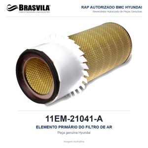 ELEMENTO PRIMÁRIO DO FILTRO DE AR HYUNDAI 11EM-21041-A – GENUÍNO – imagem ilustrativa
