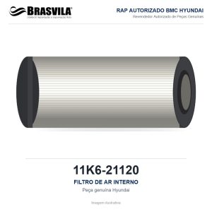 FILTRO DE AR INTERNO HYUNDAI 11K6-21120 – GENUÍNO – imagem ilustrativa