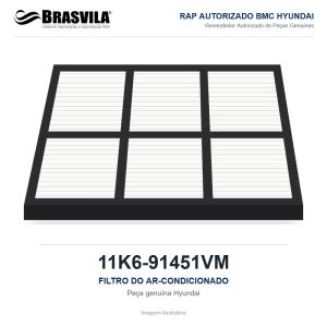 FILTRO DO AR-CONDICIONADO HYUNDAI 11K6-91451VM – GENUÍNO – imagem ilustrativa