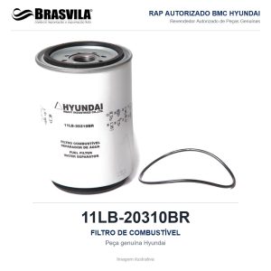 FILTRO DE COMBUSTÍVEL HYUNDAI 11LB-20310BR – GENUÍNO – R210LC-7 / R210LC-9 / R260LC-9S / R290LC-9 – imagem ilustrativa