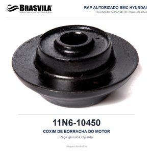 COXIM DE BORRACHA DO MOTOR HYUNDAI 11N6-10450 – GENUÍNO – R220LC-9S / R210LC-7 / R260LC-9S / HL740-9 – imagem ilustrativa