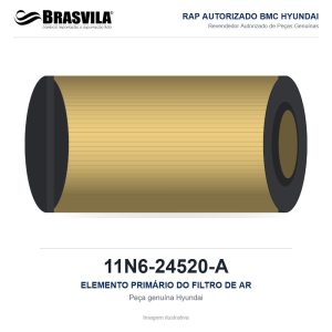 ELEMENTO PRIMÁRIO DO FILTRO DE AR HYUNDAI 11N6-24520-A – GENUÍNO – imagem ilustrativa