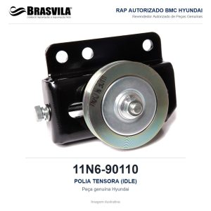 POLIA TENSORA (IDLE) HYUNDAI 11N6-90110 – GENUÍNO – R210LC-9 / R220LC-9A / R210LC-7 / HL757-9 – imagem ilustrativa