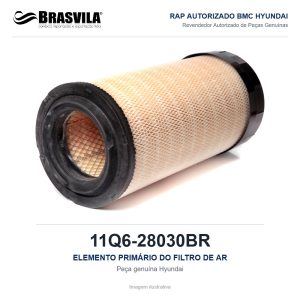 ELEMENTO PRIMÁRIO DO FILTRO DE AR HYUNDAI 11Q6-28030BR – GENUÍNO – R220LC-9 / R140LC-9S / R160LC-9 – imagem ilustrativa