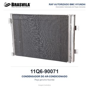 CONDENSADOR DO AR-CONDICIONADO HYUNDAI 11Q6-90071 – GENUÍNO – R210LC-9 / R220LC-9A / R260LC-9S / HX220L – imagem ilustrativa