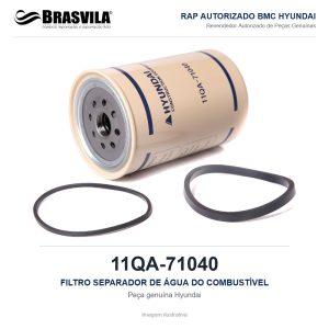 FILTRO SEPARADOR DE ÁGUA DO COMBUSTÍVEL HYUNDAI 11QA-71040 – GENUÍNO – imagem ilustrativa
