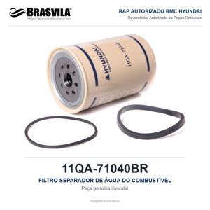 FILTRO SEPARADOR DE ÁGUA DO COMBUSTÍVEL HYUNDAI 11QA-71040BR – GENUÍNO – imagem ilustrativa