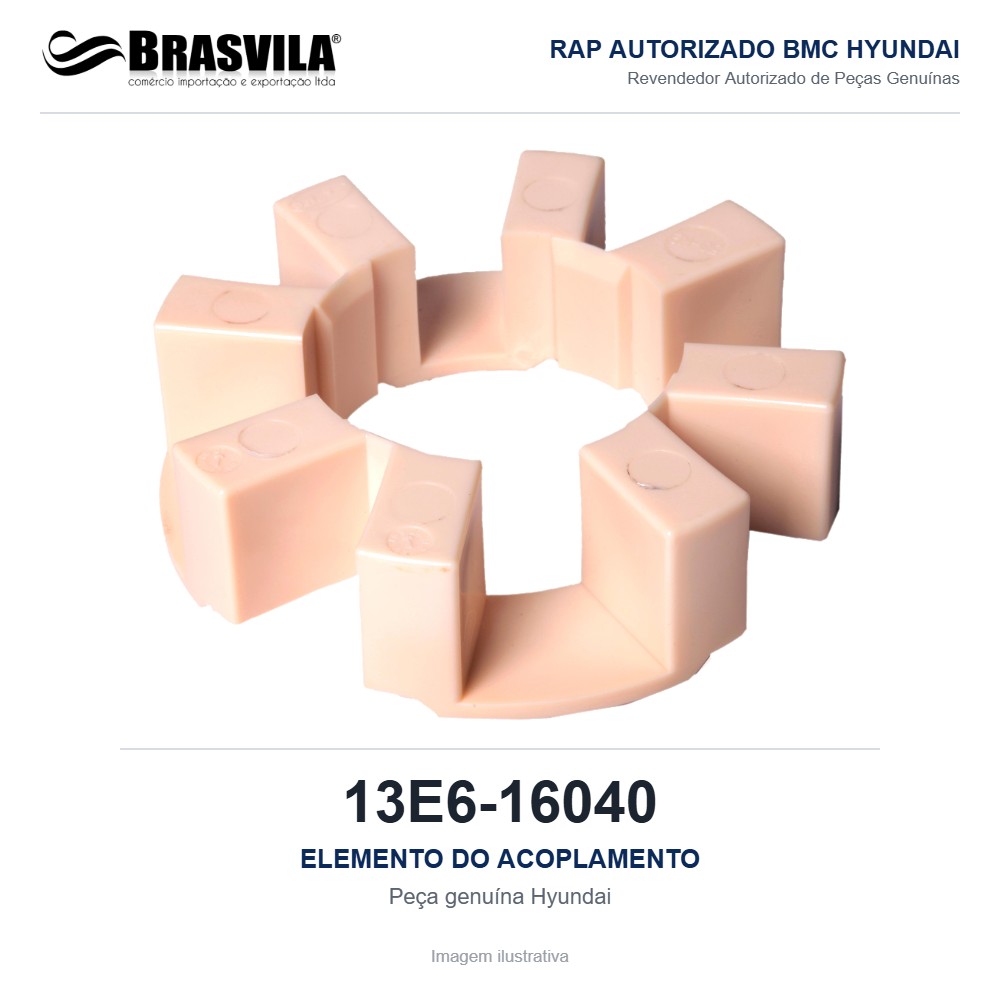 ELEMENTO DO ACOPLAMENTO HYUNDAI 13E6-16040 – GENUÍNO – imagem ilustrativa ELEMENTO DO ACOPLAMENTO HYUNDAI 13E6-16040 – GENUÍNO – imagem ilustrativa