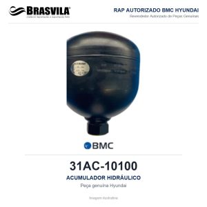 ACUMULADOR HIDRÁULICO HYUNDAI 31AC-10100 – GENUÍNO – HL740-9 / HL757-7 / HL760-7 / HL740-7 – imagem ilustrativa
