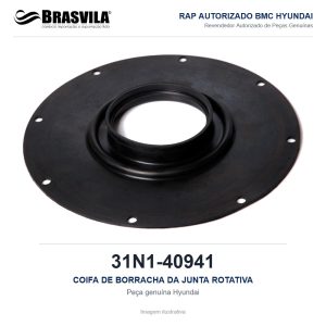 COIFA DE BORRACHA DA JUNTA ROTATIVA HYUNDAI 31N1-40941 – GENUÍNO – R210LC-9 / R220LC-9A / R210LC-7 / R260LC-9S – imagem ilustrativa