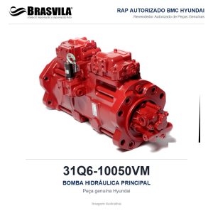 BOMBA HIDRÁULICA PRINCIPAL HYUNDAI 31Q6-10050VM – GENUÍNO – R220LC-9S / R220LC-9 / R220LC-9SH / RD220LC-9 – imagem ilustrativa