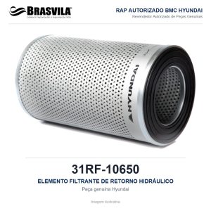 ELEMENTO FILTRANTE DE RETORNO HIDRÁULICO HYUNDAI 31RF-10650 – GENUÍNO – imagem ilustrativa