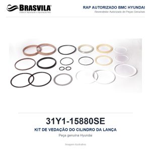 KIT DE VEDAÇÃO DO CILINDRO DA LANÇA HYUNDAI 31Y1-15880SE – GENUÍNO – R210LC-7 / R210/220LC-7H – imagem ilustrativa